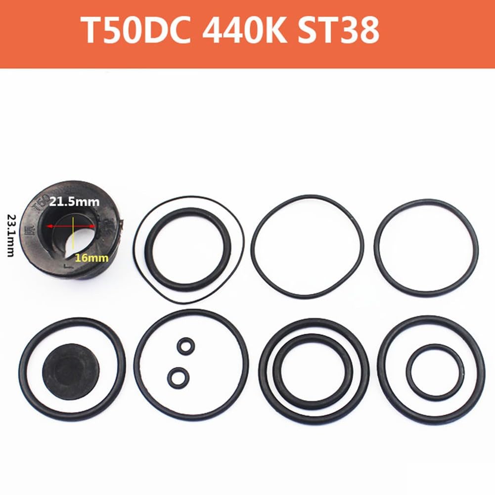 Kit de accesorios de clavadora neumática compatible con clavadoras neumáticas T50 T64 F30 P625 1013, incluyendo sellos de goma y metal (C)