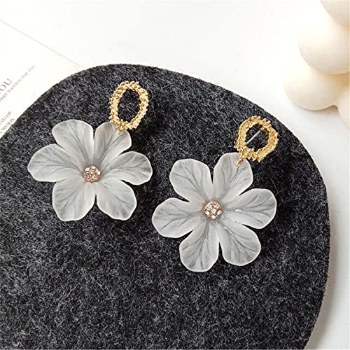 Gold Flower Drop Earrings for Women - Birthday Anniversary Gift