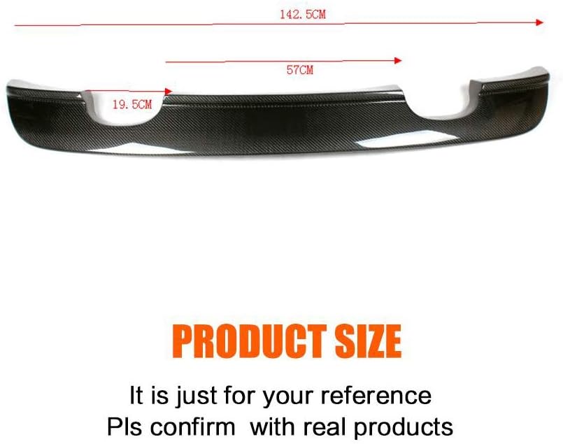 Rear Diffuser fits for Volkswagen VW Golf 5 V MK5 GTI 2005-2008 Auto CF Lower Bumper Lip Spoiler Body Kit Carbon Fiber with Light Factory Outlet (Quad Exhaust Dual Outlet)