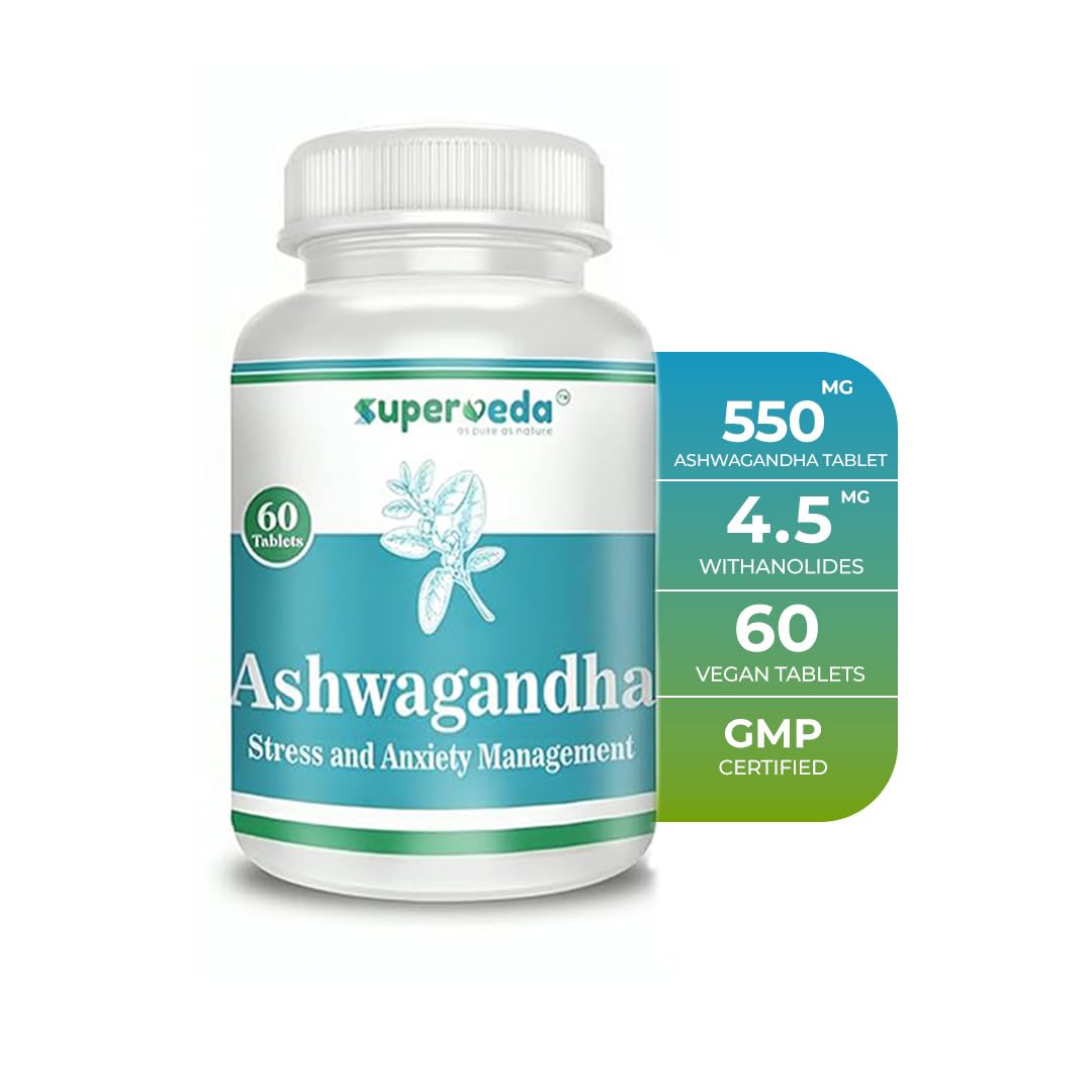 Superveda Ashwagandha 500mg | Immunity Booster | Support Strength & Energy | Helps in Stress Management, Improve Energy and Stamina | For Men & Women | 60 Capsules (Pack of 1) (B0CS9VYW6N) Amazon Price History, Amazon Price Tracker