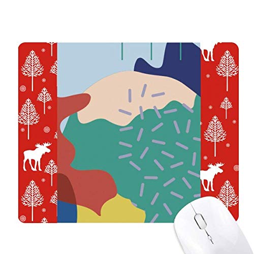 Forêt et plantes tapis de souris Noël abstrait pour éviter la fatigue sur le bureau