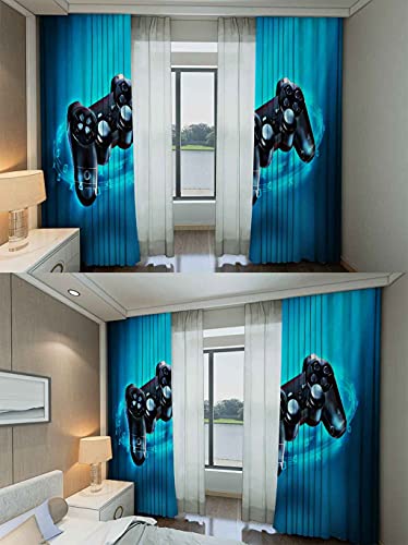 Feelyou SX4318WCZSJ-42*63 Gaming Curtain For Boys Game Room Decor Gamer Curtains Teens Kids Playing Video Game Window Treatments Drapes thumb #3