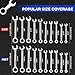 SPEEDWOX Mini Wrench Set Metric SAE Ignition Wrench Sets Open and Box End Wrench Set Small Wrench Set Combination Wrench Sets with Storage Pouches and Key Chains, 4mm-11mm & 5/32