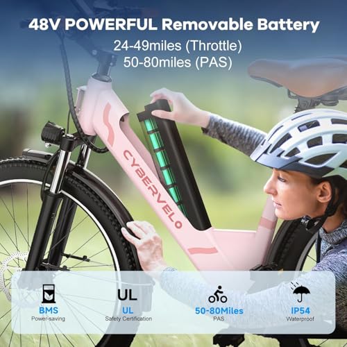 1000W Peak 26″ Electric Bike for Adult, up 80 Miles