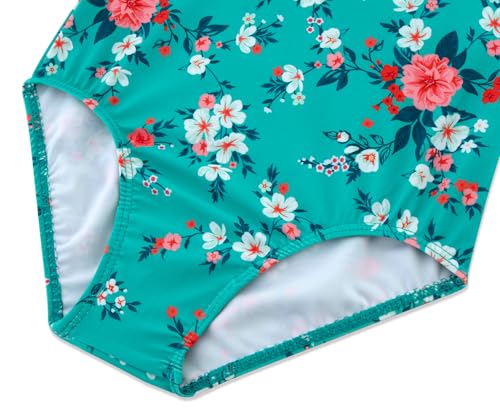 Image of Girls Swimsuit One Piece Bathing Suit with Adjustable Straps Cute Little Kids Swimming Suits Beach Swimwear 4T-12