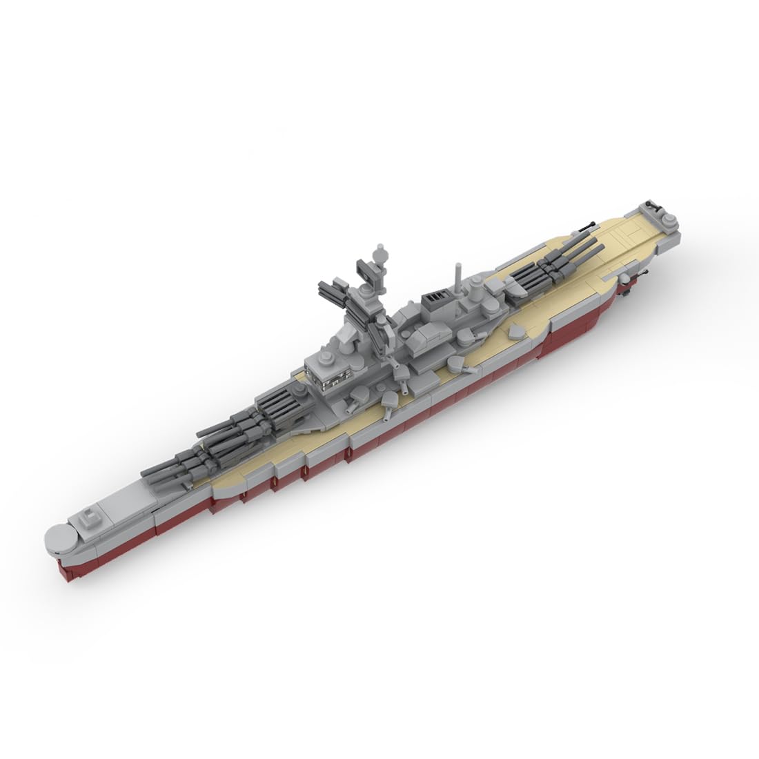 BuildCubes G-60429 zestaw do budowy statków wojskowych, MOC, wojskowy okręt pancerny, mini battleship, 479 części, technika okrętów wojennych, klocki zaciskowe, zabawka konstrukcyjna, prezent