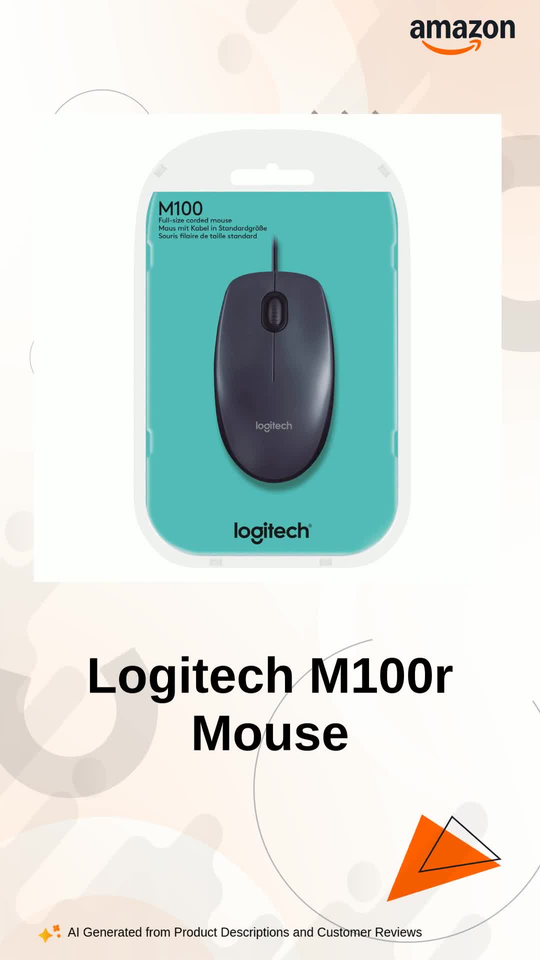 Logitech M100r Wired USB Mouse