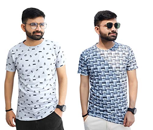 Image of Multicolor Casual T-Shirt for Men (Pack of 2)