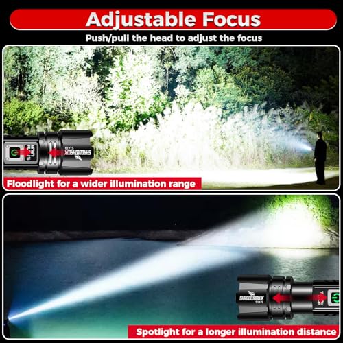 Image of Shadowhawk Rechargeable LED Torch 500000 Lumen Super Bright Flashlight