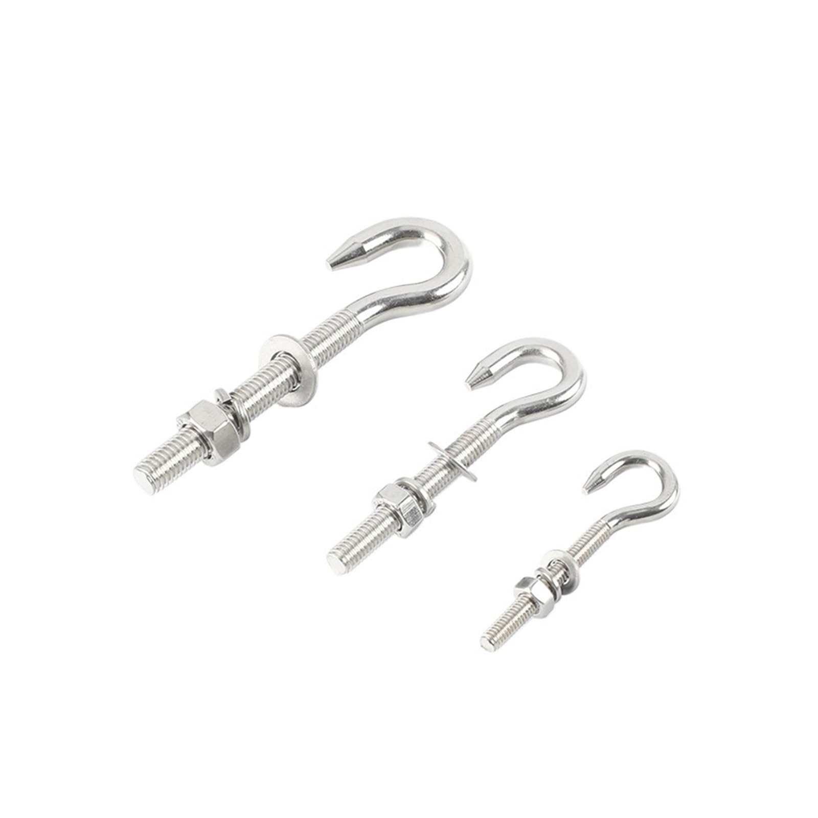 Golfari, ganci per golfari, Anello/gancio di sollevamento del bullone della vite dell'occhio di pecora dell'acciaio inossidabile 304 di M5/M6/M8/M10 con le rondelle dei dadi e il gancio chiuso della r