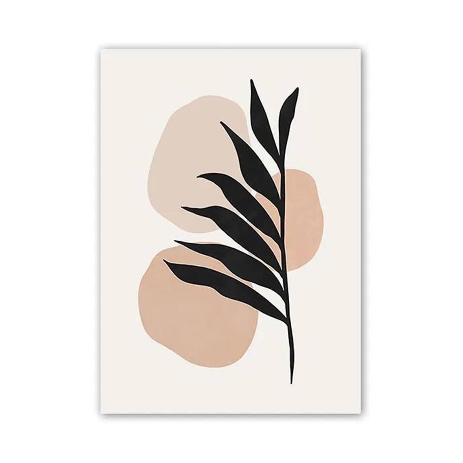 XENITE Wall Art Canvas Prints Vase Leaf Line Geometry Wall Art Canvas Painting No Frame Abstract Prints Pictures For Hotel Bar Living Room Decor(F,50x70cm)