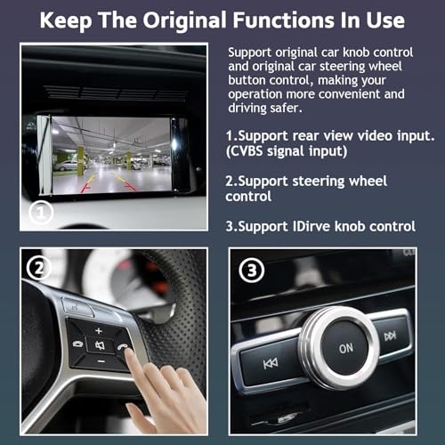 Image of CARABC Wireless Carplay Compatible with Apple Carplay & Android Auto, Accessories for Mercedes Benz A /B /C /E /CLA /GLA /GLK /ML /SLD with NTG4.5 System-Bluetooth, Mirroring, DVR & Camera Input Support