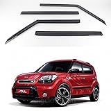 KD Smoke Window Vent Sun Visors Rain Guards for Kia Soul 2010-2012 Out Channel Visor(K-901-87)