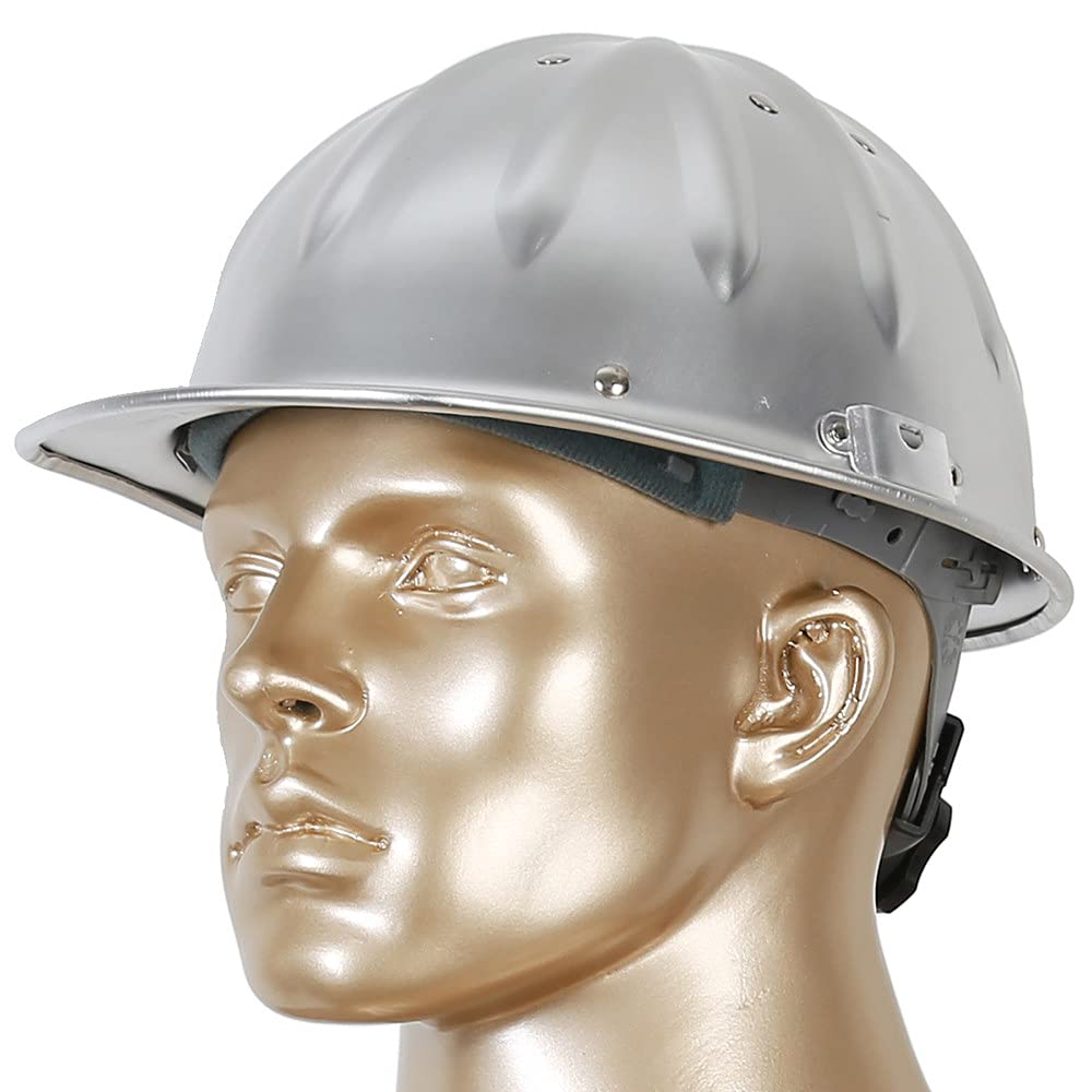 Casco de Seguridad, Casco de Seguridad de Aluminio Casco de ala Completa El Refuerzo de aleación de Aluminio en la Parte Superior es más Seguro y Efectivo para Evitar pinchazos