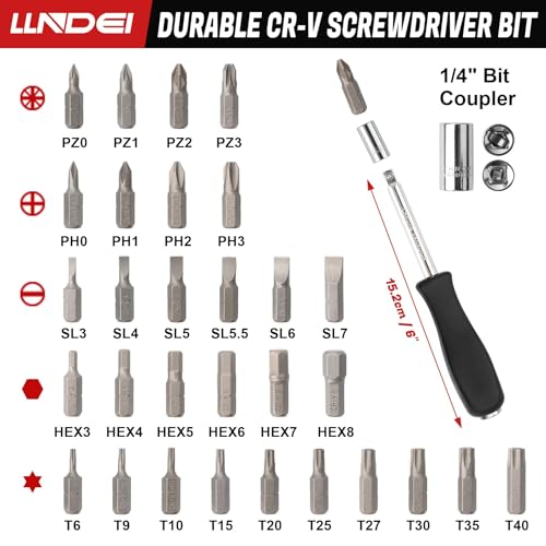 Llndei 1/4 Inch Socket Set Metric 58Pcs With Ratchet Wrench, Magnetic Pick-Up Tool thumb #3