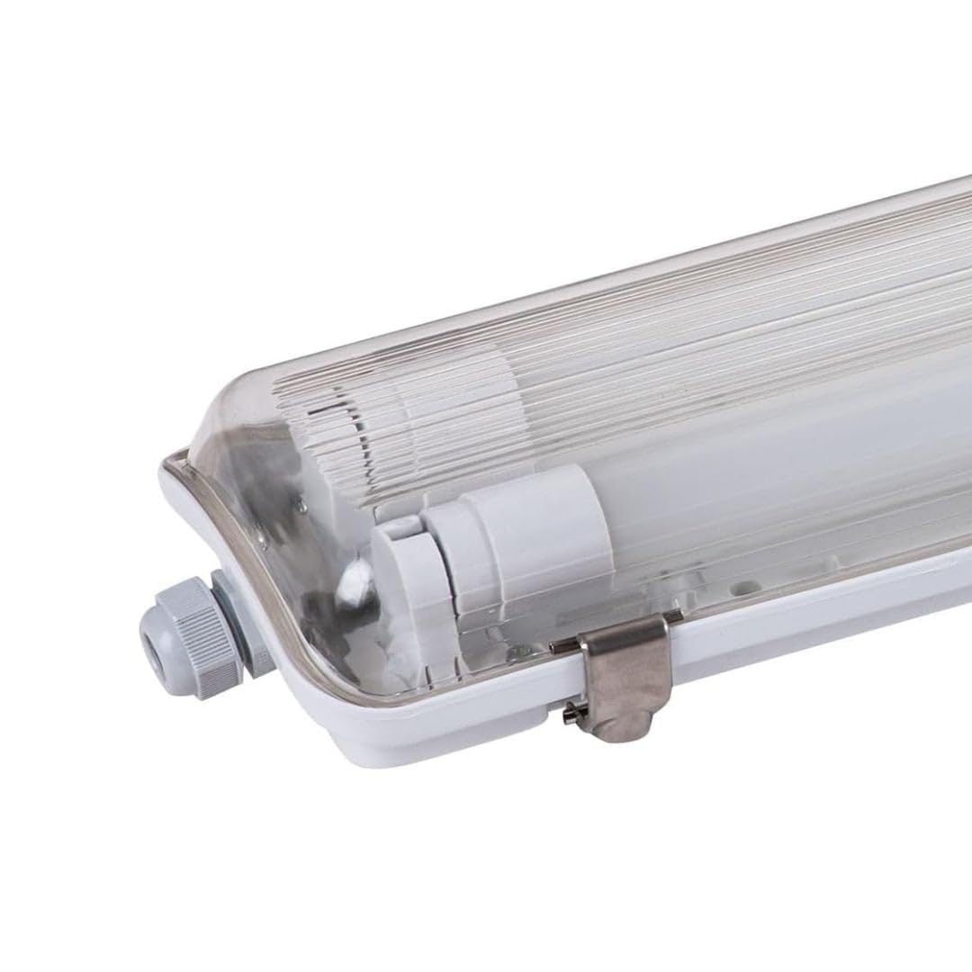 LUXULA LED Wannenleuchte 150cm mit 2x 22W LED Röhren T8 G13 Sockel, 4000K Neutralweiß, 4400lm - IP65 Feuchtraumleuchte für Werkstatt Keller Garage