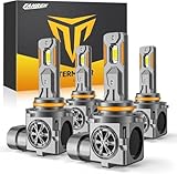Termitor 9005 9006 Light Bulbs Combo, 60,000LM 900% Super Brighter, 6500K Cool White, 1:1 Mini Halogen Size 9005 HB3 & 9006 HB4 Accessory Fog Light with Cooling Fan, Plug and Play, Pack of 4