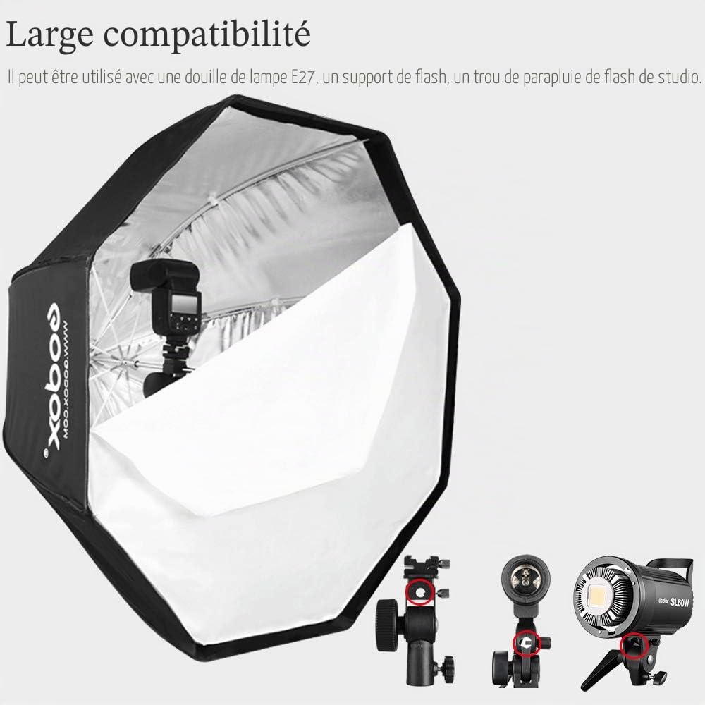GODOX 32 pouces/80 centimètres Softbox Octagonal Bowens avec Sac de Transport (80cm-UBW)