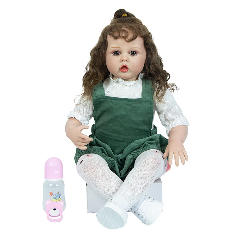 Lonian 60CM Bambole in Silicone Sorridenti Che Sembrano Veri Giocattoli Fatti a Mano dal Corpo Morbido Bambole del Bambino Rinato Realistiche per Ragazze Bambole Giftdler di Compleanno