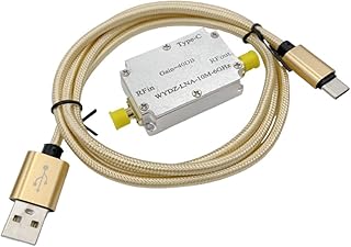 Fangyid 10M-6GHz Low Noise Amplifier Gain 40DB High Flatness LNA RF Signal Driving Receiver Front End for Radio FM Radio, 40DB