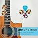 FOMIYES Silicone Guitar Pick Molds Epoxy Casting Molds Acoustic Guitar Accessories Custom Plectrums