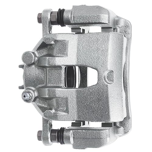 Image of Detroit Axle - Front Right Brake Caliper for 2012-2017 Hyundai Accent | Kia Rio, 2012-2014 Dodge Attitude, 2013 Brake Caliper with Bracket Replacement