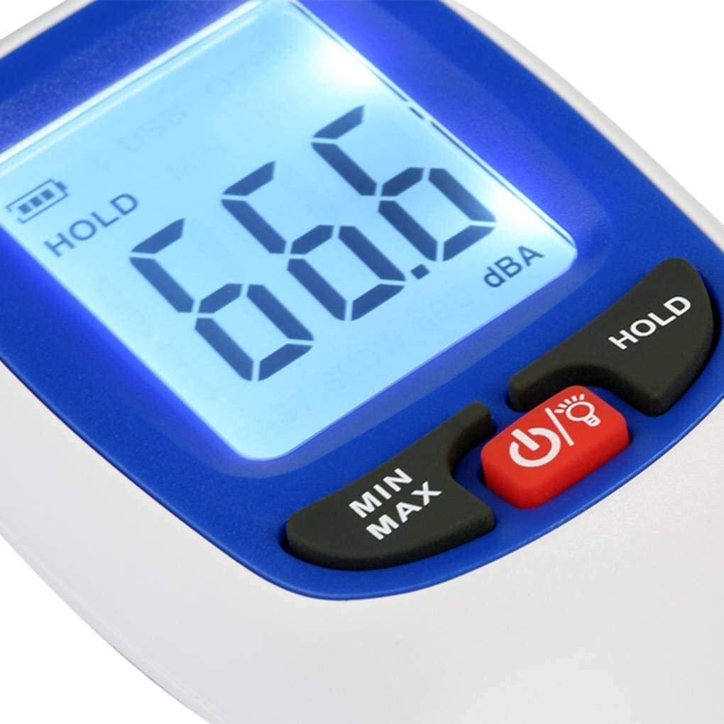 Cyfrowy miernik poziomu dźwięku poziom hałasu decybel cyfrowy miernik poziomu dźwięku Tester głośności zakres 30-130dB ekran LCD miernik hałasu trwały