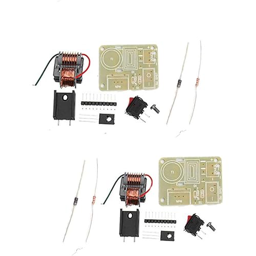 15KV Boost High Voltage Generator High Frequency Transformer Inverter Arc Igniter Coil Module Disassembled Parts for DIY Use 2Sets(Include PCB Board)