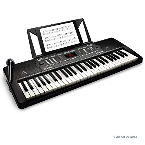 Alesis Melody 54 Key Electric Keyboard Piano with Speakers, Microphone, Music Rest, Educational