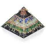 New Orgone Pyramid for Healing Heart | Black Tourmaline | Lapis Lazuli | Amazonite | Green Jade Orgonite Pyramid for E-Energy Protection - Crystal Chakra Stone Pyramid