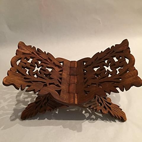 Prayer Book Holder Stand Unique Holidays Gift Rihal Rehal Rail Wooden Carved Gift 15.5"x7" Cover