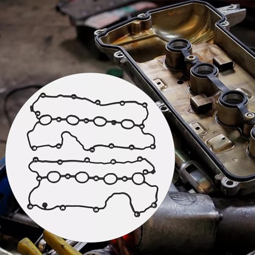 Image of Engine Valve Cover Gasket for Audi A6 Quattro 4.2L V8 2008-2011 for Volkswagen Touareg 2008-2009 Replacement 079103484C 079103483T 2Pcs