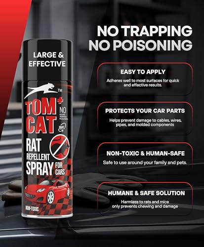 Image of Shadow Securitronics TOM Cat Rat & Mouse Repellent for Car | Rodent Repellent for Car Engine| Highly Effective | Leak Free 100 ML |Pack of 2 - FORMULATION 3X