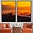 signwin 2 Piece Framed Canvas Wall Art Sunset in The Trees Canvas Prints Home Artwork Decoration for Living Room,Bedroom - 16"x24"x2 Panels
