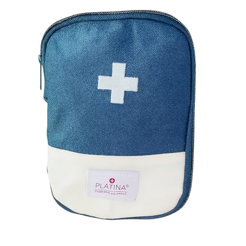 Bolsa Necessaire Kit Primeiros Socorros Emergência Organizador de Medicamentos Portátil Para Viagem Compacto P (Preto P)