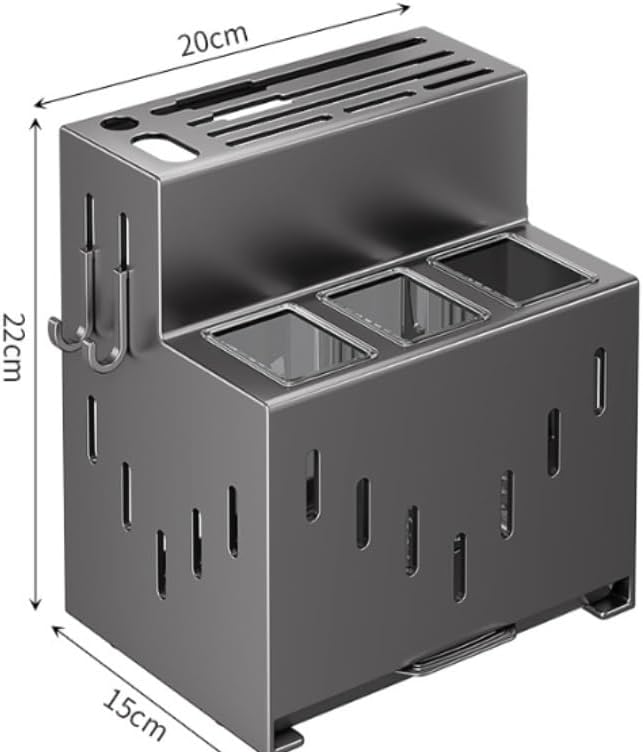 Stainless Steel Kitchen Rack Storage for Cutting Boards Integrated Multi Functional Countertop