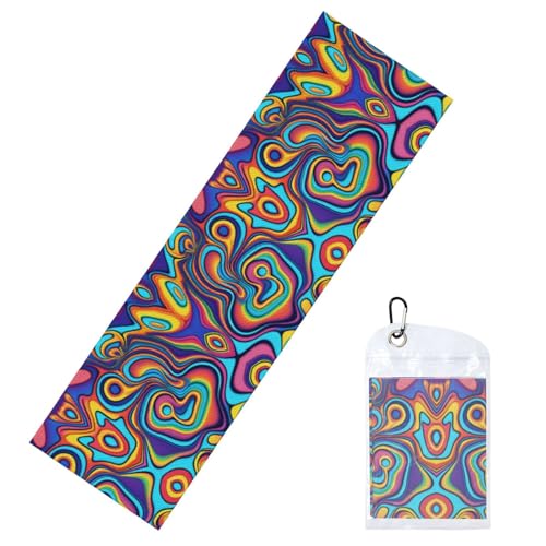 Psychedelic Colors Pattern Cool Sports ice Towels are Suitable for Indoor and Outdoor Sports and Exercise Activities