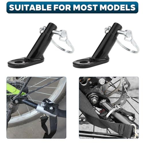 2 Stück Fahrradanhänger Kupplung mit Sicherungsstift Anhängerkupplung Fahrrad Anhänger Adapter Hundeanhänger Lastenanhänger Kinderanhänger Kupplung Universal für Kinderfahrrad Kinderwagen Hundewagen
