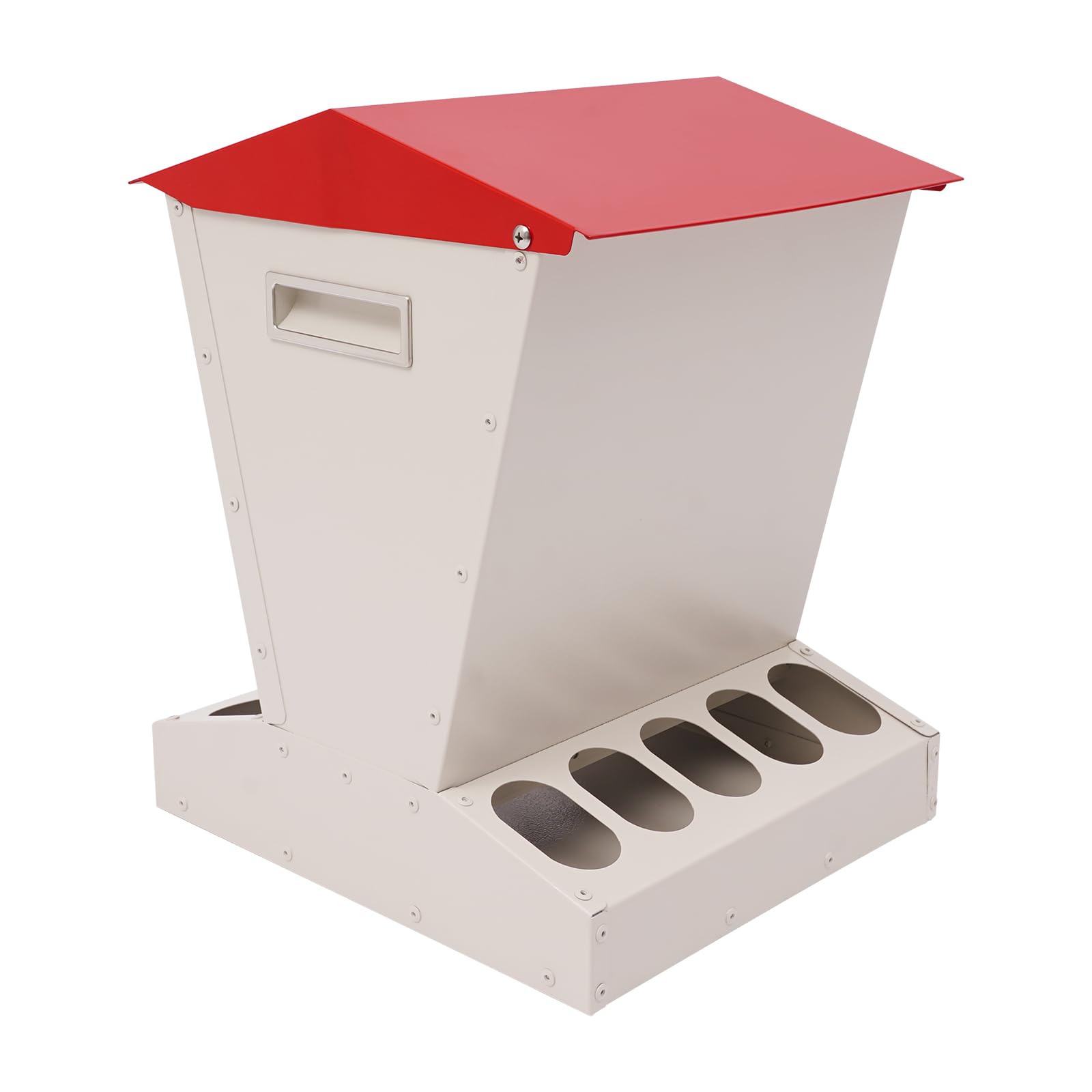 Comedero automático grande para pollos, 11 kg, de metal, con 10 conexiones de alimentación, comedero automático para aves de corral, pollos, patos, pavos, gansos