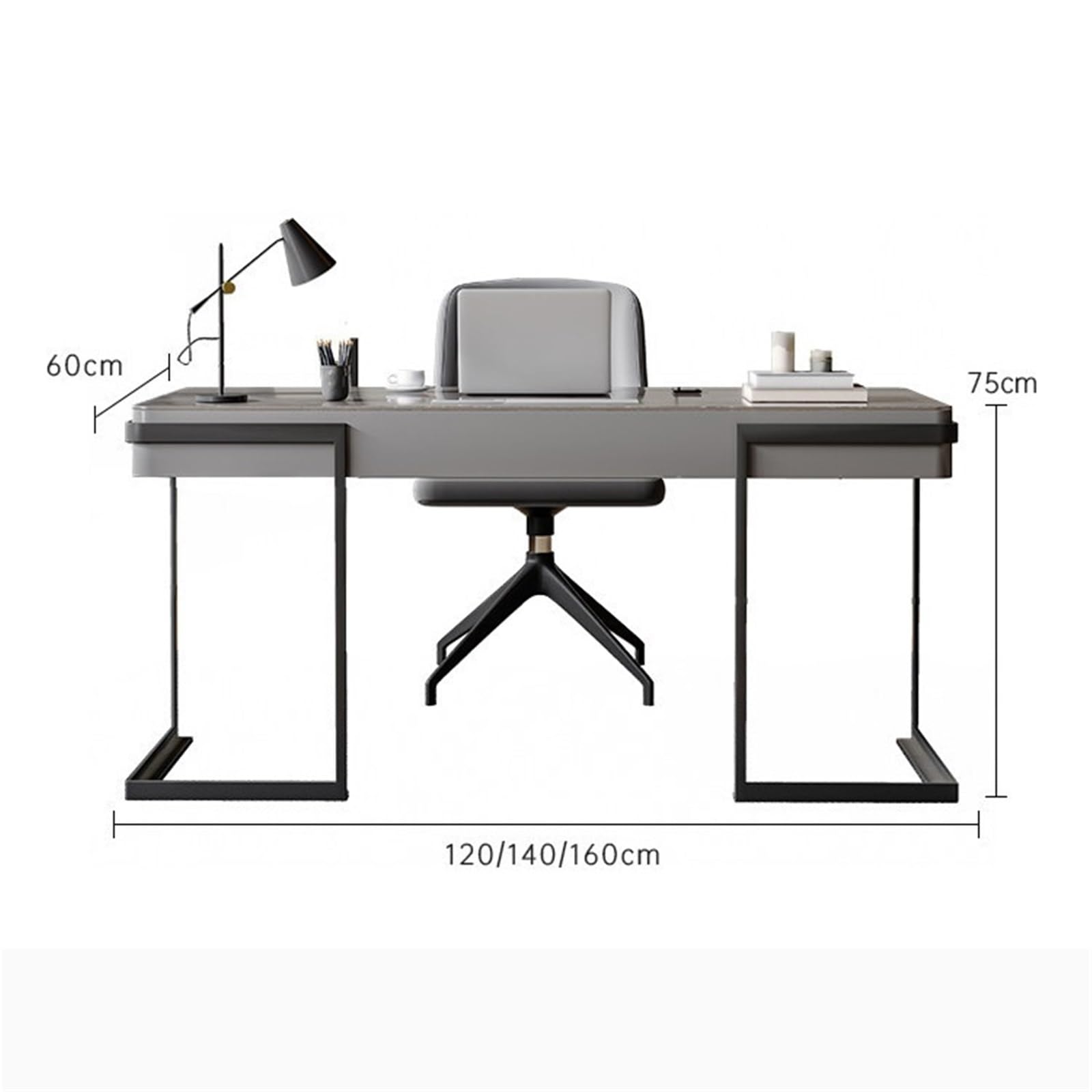 Tavolo da ufficio for computer con cassetti portaoggetti Scrittoio