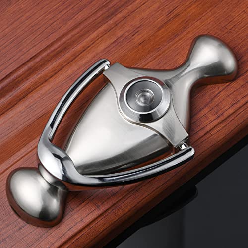 Brushed Nickel Door Knocker & Viewer，5.8 Inch Height Use Thicker Materials To Make Door Hardware #TOP2