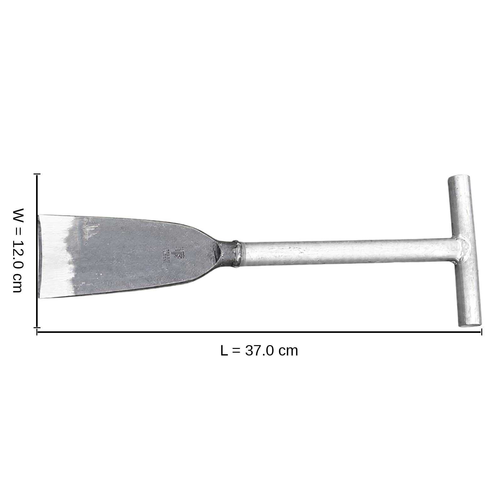 Pelle en Acier pour Jardinage, Pelle de paysagisme avec Lame Plate tranchante de 15 cm, Acier au manganèse trempé, poignée en T, pour Creuser Arbres, rejets ligneux, Racines et légumes Sauvages