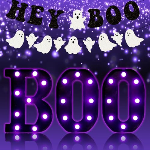 4 PCS Halloween Decoration LED Light Up Letter 