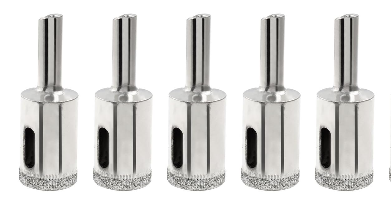 Cjueiom 5PCS 25/32" (20mm) Diamond Coated Hole Saw Drill Bits