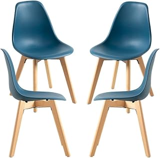 Regalos Miguel - Packs Sillas Comedor - Pack 4 Sillas Kelen - Azul Petróleo