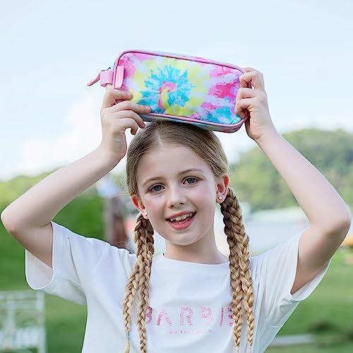 Image of Choco Mocha Kids Pencil Case for Girls, Soft Zipper Pencil Pouch for Girls Pencil Case for School, Rainbow Pencil Bag for Toddler Girl, Pink