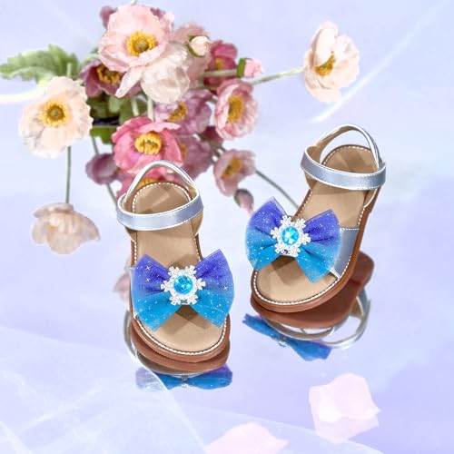 Image of Felix & Flora Toddler Girl Sandals - Little Girl Easter Dress Shoes Lightweight Open Toe Beach Holiday Flats