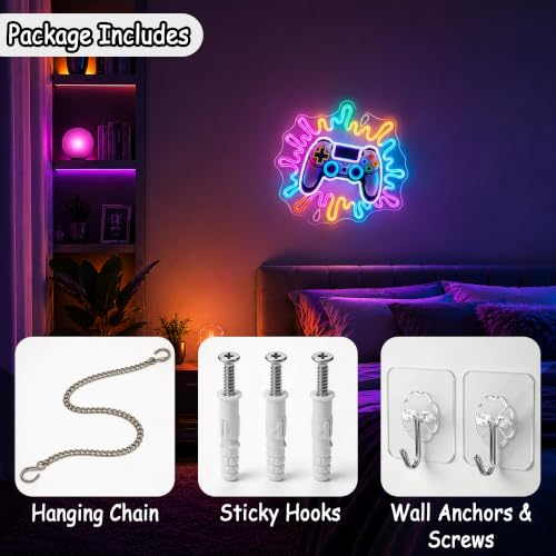 Image of Game Neon Sign for Wall Decor Dimmable Led Neon Lights Signs
