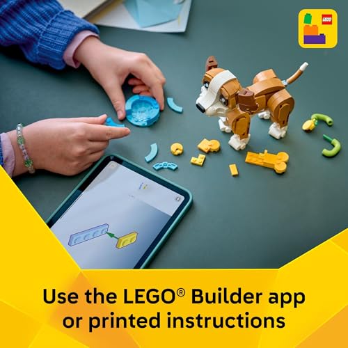 Image of LEGO Creator 3 in 1 Cute Animals: Playful Puppy Dog Building Toy - Bedroom Decor for Girls & Boys, Ages 8+ - Gift for Birthdays - Build a Dog, Squirrel, or Duck - 31382