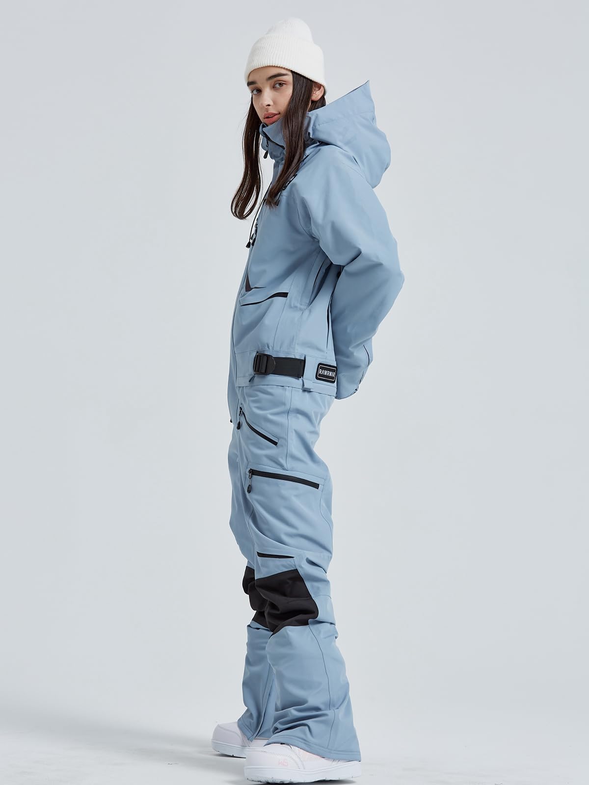 HOUZONIY Traje de nieve para hombre y mujer, snowboard, mono de una pieza, impermeable, resistente al viento, invierno cálido, mono de esquí de una pieza, para senderismo y escalada